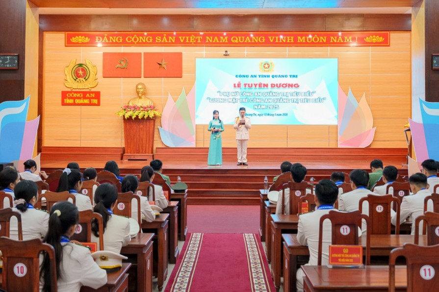 Quảng Trị biểu dương 40 cá nhân điển hình thanh niên, phụ nữ công an tiêu biểu