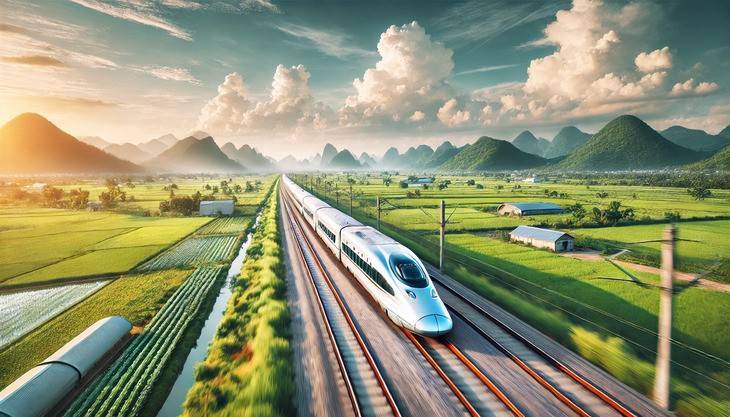 Tuyến đường sắt tốc độ cao Bắc – Nam qua Đà Nẵng không chỉ góp phần rút ngắn thời gian kết nối liên vùng mà còn mở ra cơ hội thu hút đầu tư, thúc đẩy tăng trưởng kinh tế và phát triển đô thị hiện đại. Hình ảnh minh hoạ