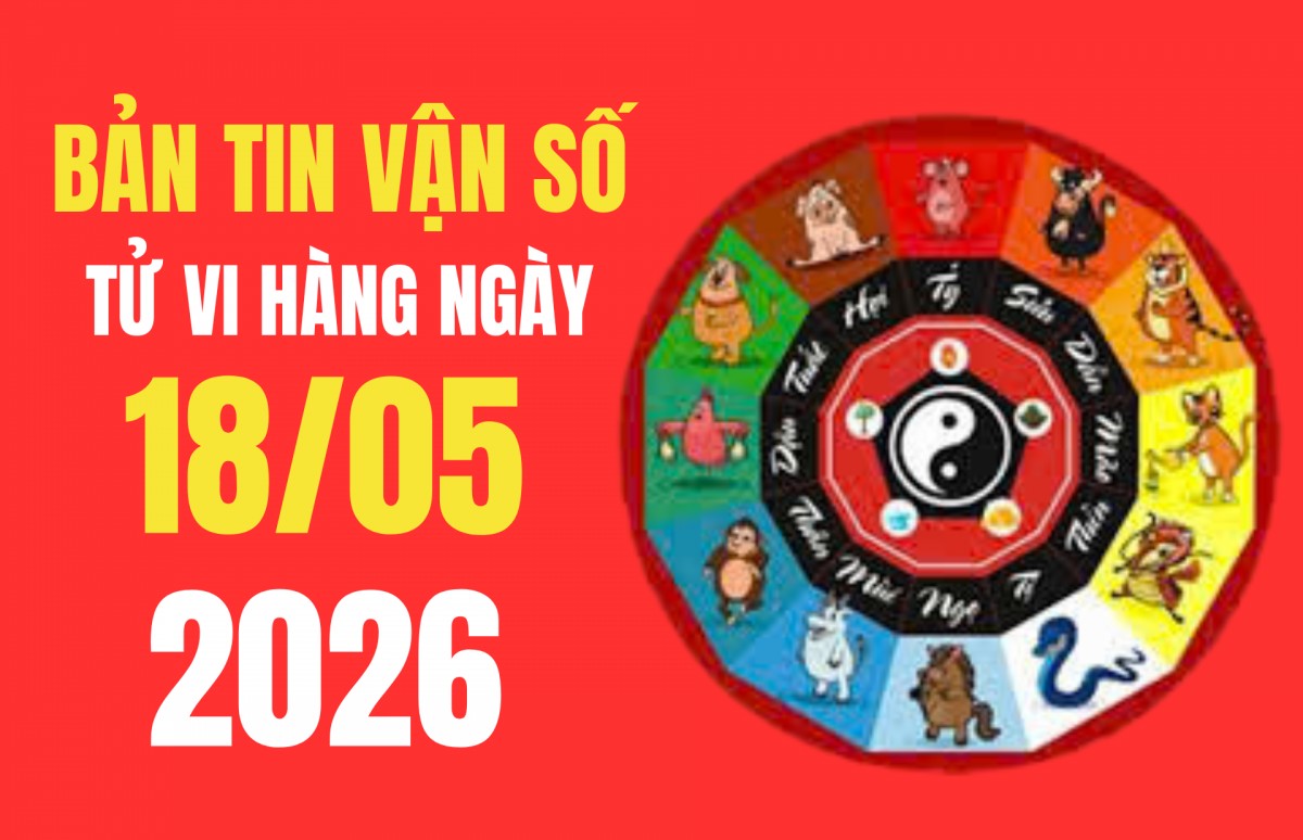 Tử vi - Vận số ngày 18/5/2026: Tuổi Dậu bứt phá vận trình, Tuất đề phòng biến động bất ngờ, giờ Thìn lên hương đại cát đại lợi