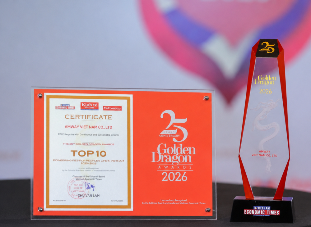 Amway Việt Nam,Giải thưởng Rồng Vàng 2026,doanh nghiệp FDI