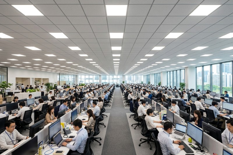Đèn LED panel lên ngôi trong văn phòng hiện đại: Giải pháp tiết kiệm điện và nâng cao trải nghiệm làm việc