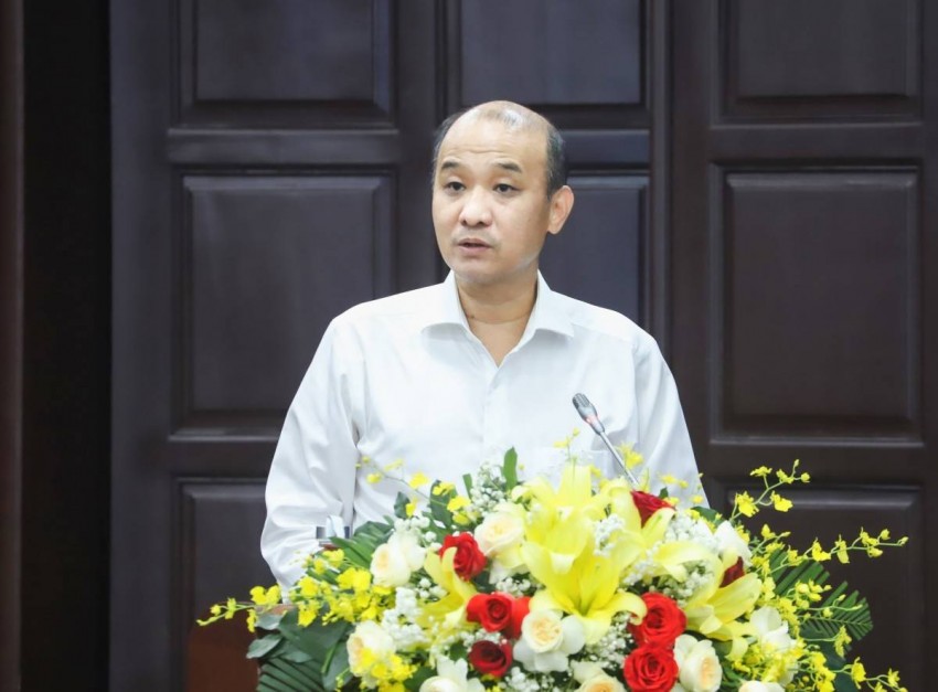 Phó Chủ tịch UBND thành phố Lê Quang Nam Phát biểu khai mạc Hội thảo