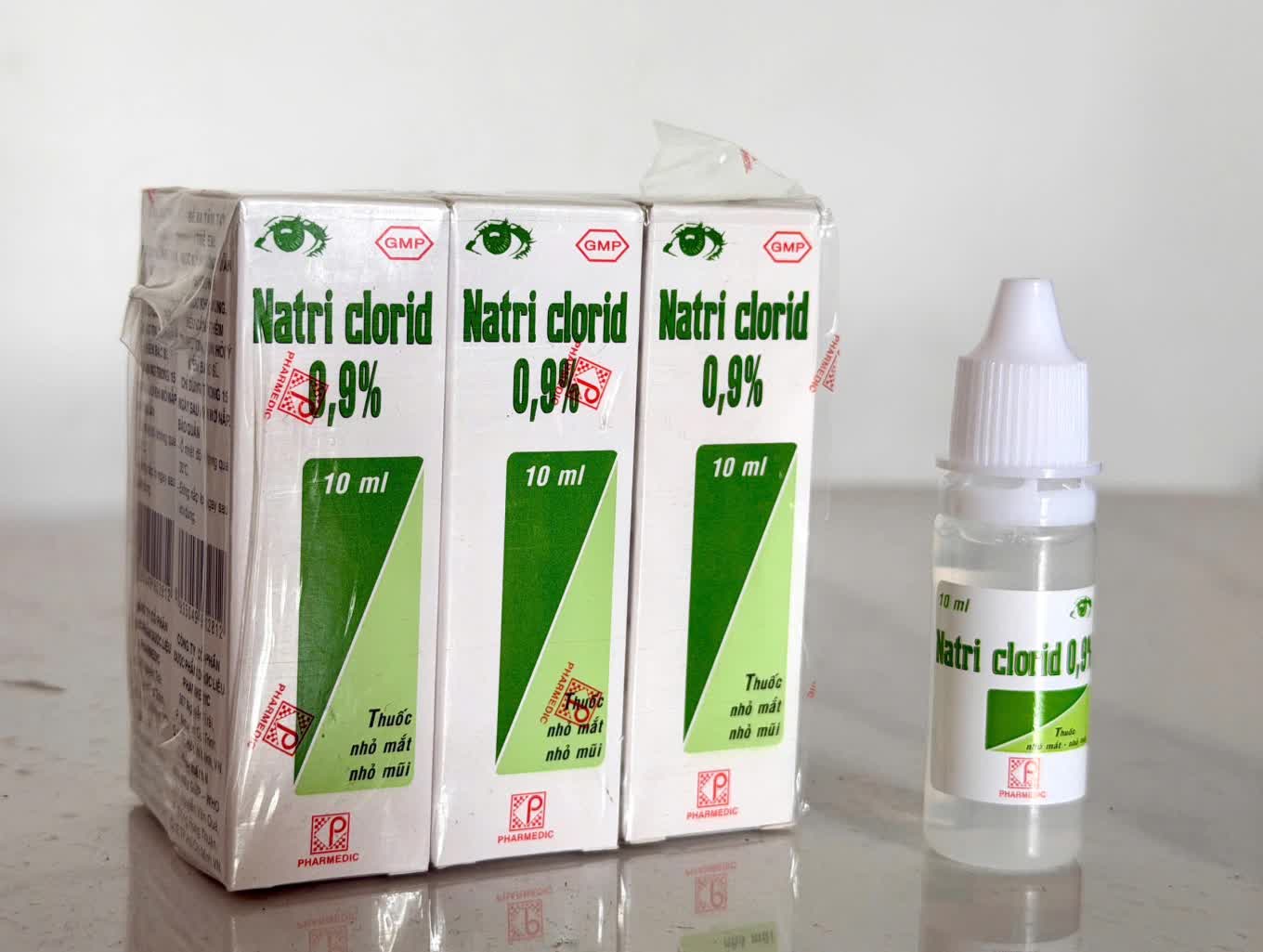Pharmedic bị thu hồi toàn quốc lô thuốc nhỏ mắt Natri clorid 0,9%