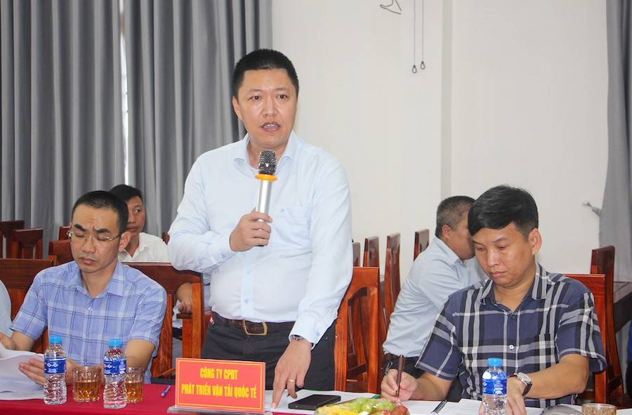 Đại diện chủ đầu tư - Công ty Cổ phần Đầu tư Phát triển Vận tải Quốc tế nêu lên một số khó khăn, vướng mắc trong quá trình triển khai dự án