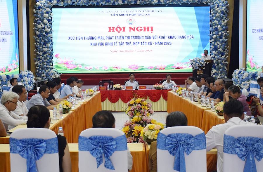 Hội nghị xúc tiến thương mại, phát triển thị trường gắn với xuất khẩu hàng hóa khu vực kinh tế tập thể (KTTT), hợp tác xã (HTX) năm 2026