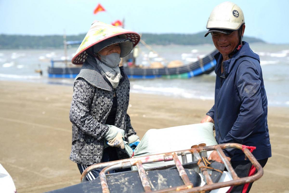 Mưu sinh nghề cào giắt ở biển Sầm Sơn (Thanh Hoá)