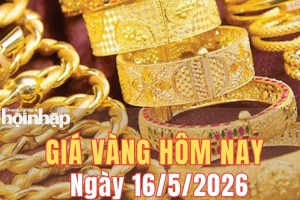 Giá vàng hôm nay 16/5/2026: Giá vàng SJC đồng loạt đứng giá