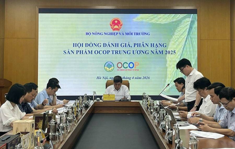 phiên đánh giá của Hội đồng OCOP Trung ương diễn ra sáng 15/4 tại Hà Nội, 