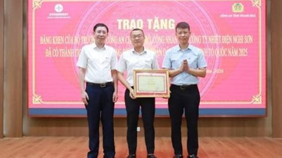 Bộ Công an tặng Bằng khen cho Công ty Nhiệt điện Nghi Sơn