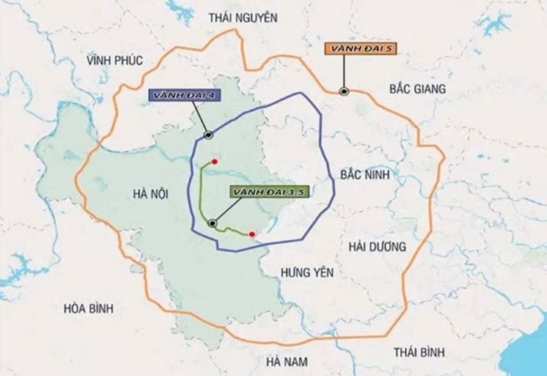 Đề xuất 265.517 tỷ đồng làm siêu dự án Vành đai 5 - Vùng Thủ đô quy mô 6 làn xe