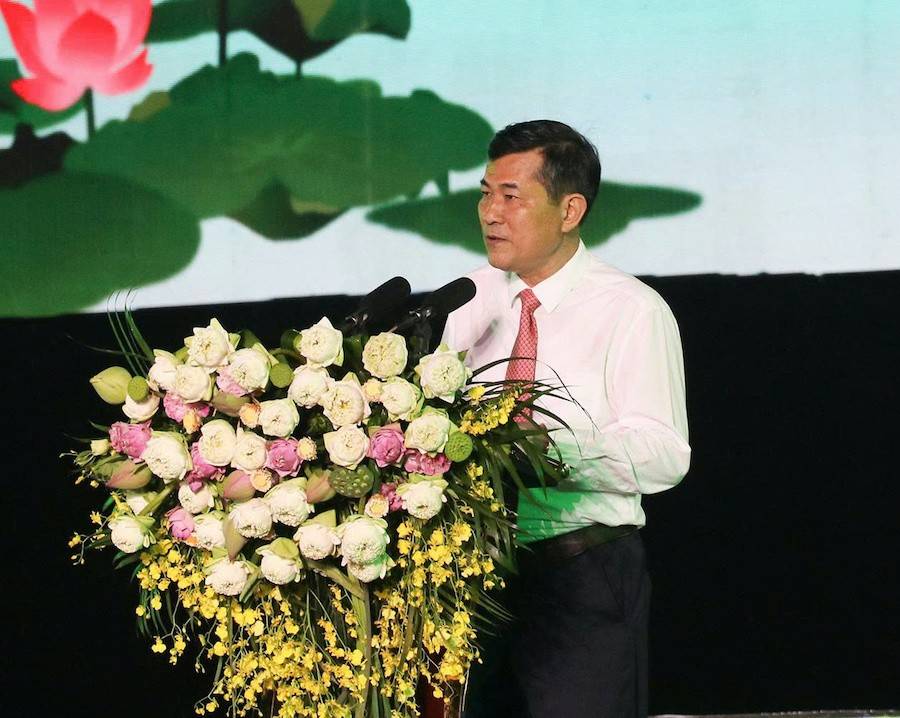 Ông Thái Văn Thành - Phó Chủ tịch UBND tỉnh Nghệ An phát biểu khai mạc Lễ hội Làng Sen năm 2026