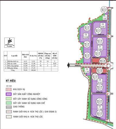 Vị trí, ranh giới dự án Khu công nghiệp Thọ Lộc (giai đoạn 2)