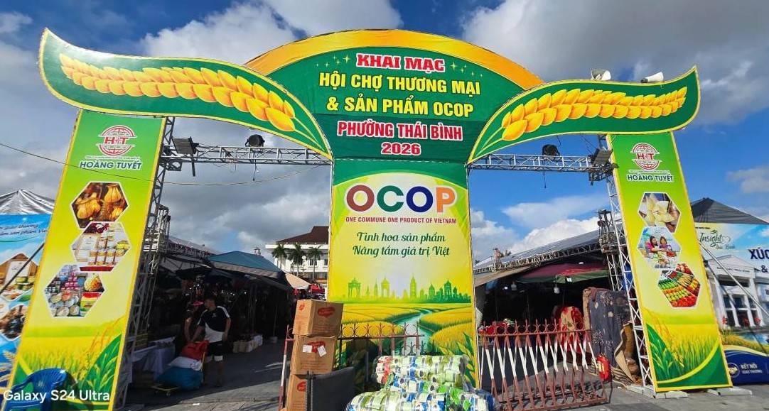 Hưng Yên: Hội chợ OCOP phường Thái Bình 2026 – Đặc sản bị “nhấn chìm” giữa hàng chợ