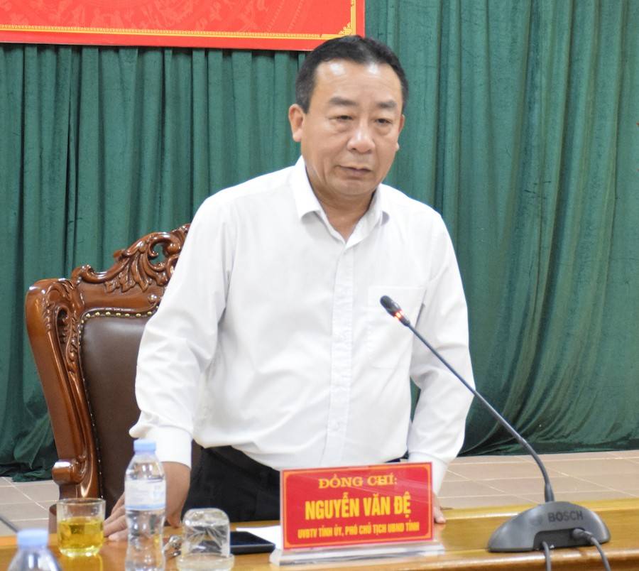 Kết luận buổi làm việc, Phó Chủ tịch UBND tỉnh Nghệ An Nguyễn Văn Đệ chỉ đạo tháo gỡ khó khăn, vướng mắc liên quan Dự án Hồ chứa nước Bản Mồng