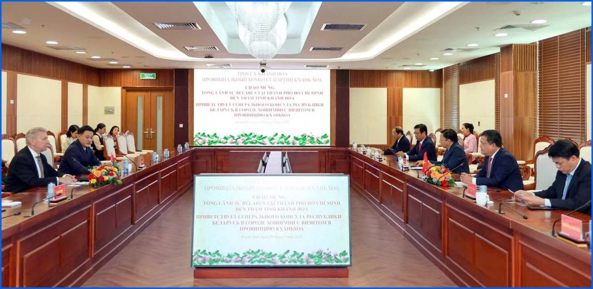 Khánh Hòa tăng cường hợp tác với Cộng hòa Belarus, hướng tới ký kết thỏa thuận phát triển