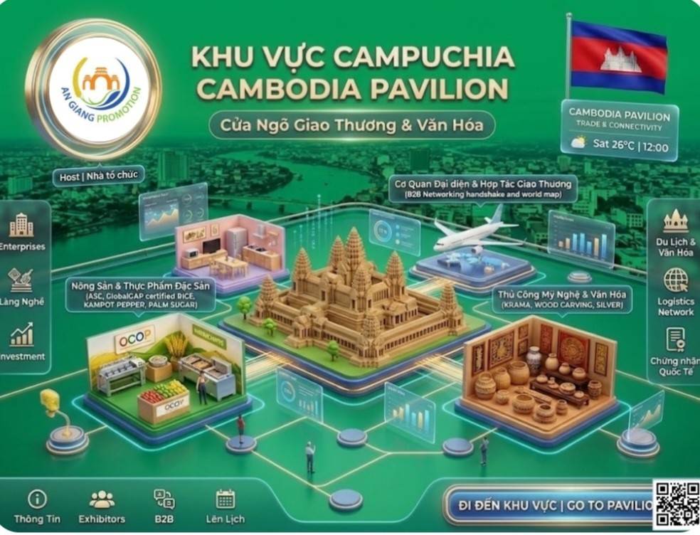 Hội chợ Thương mại quốc tế Tịnh Biên – An Giang 2026 quy tụ 260 gian hàng