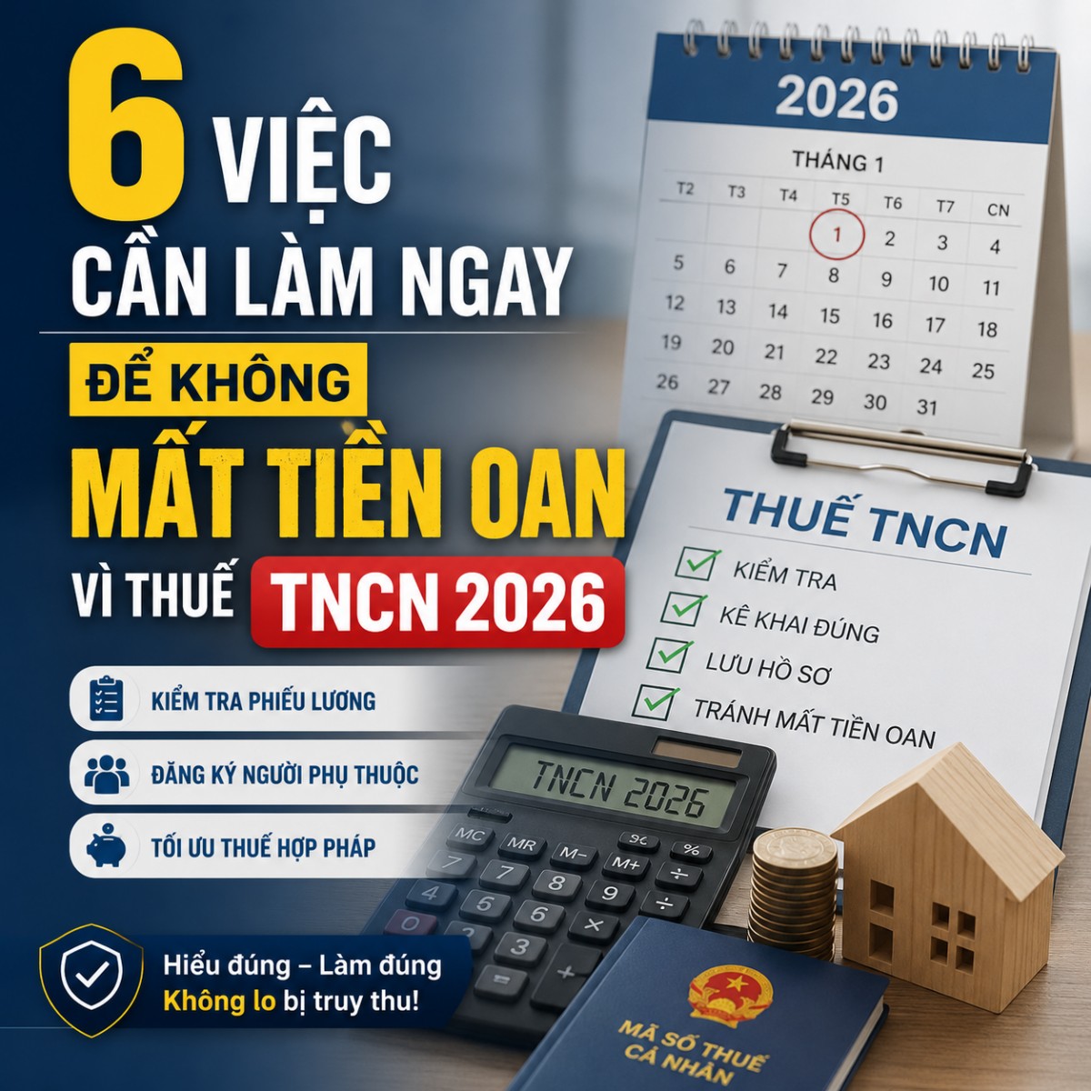 6 việc cần làm ngay để không mất tiền oan vì thuế TNCN 2026