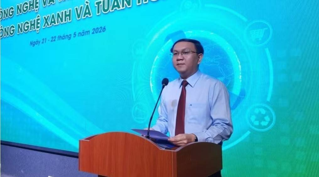 Ông Lâm Đình Thắng, Giám đốc Sở Khoa học và Công nghệ Thành phố Hồ Chí Minh phát biểu tại sự kiện.