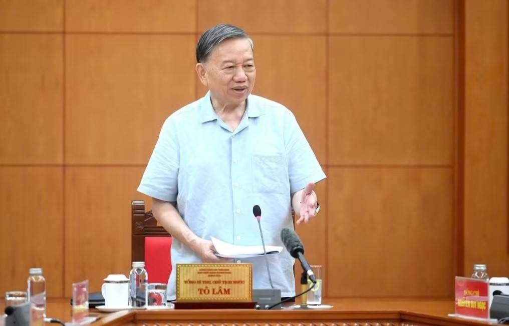 Tổng Bí thư, Chủ tịch nước Tô Lâm phát biểu tại cuộc làm việc (Ảnh: https://nhandan.vn).