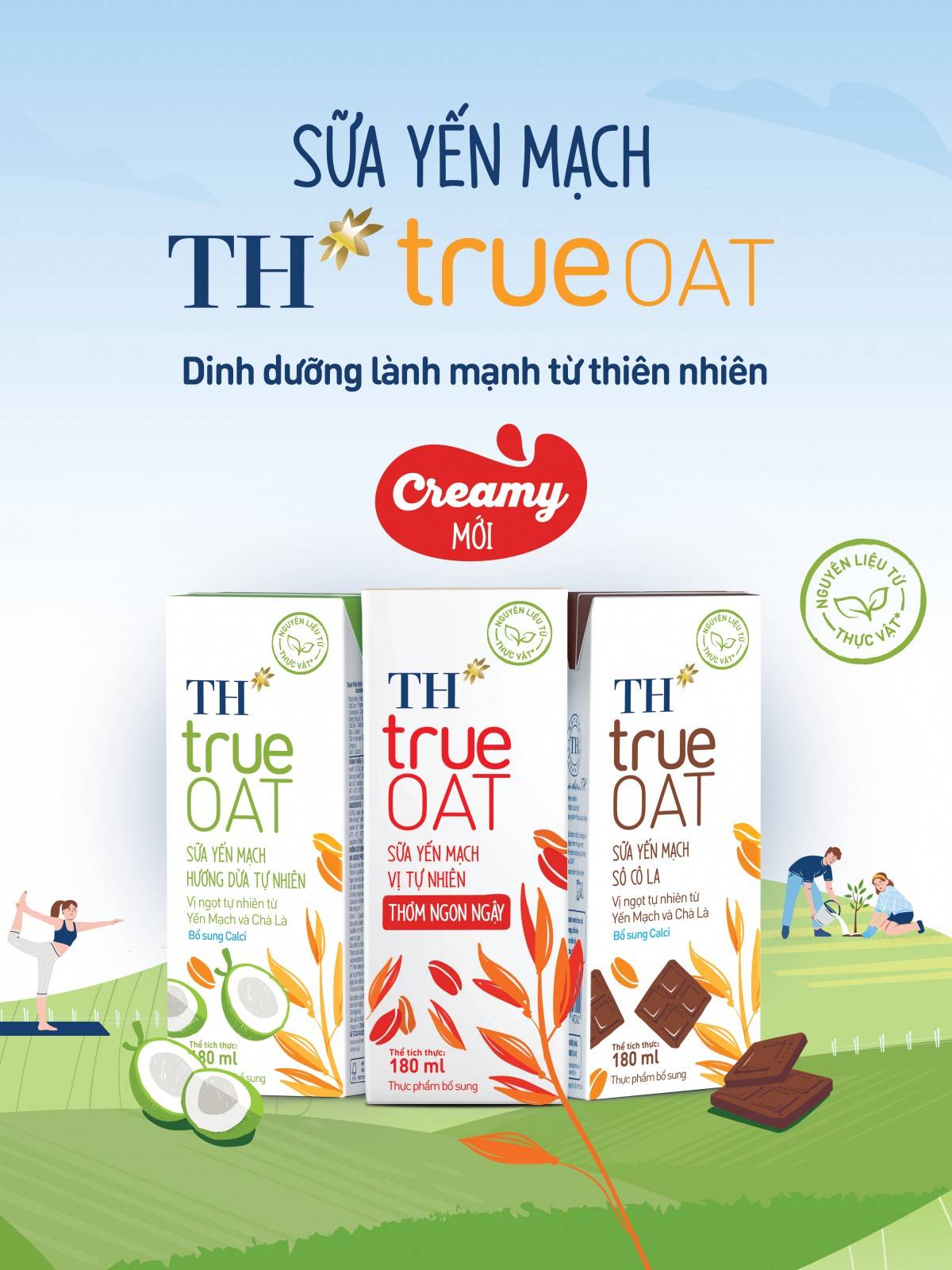 TH ra mắt sữa yến mạch vị tự nhiên TH true OAT Creamy thơm ngon ngậy