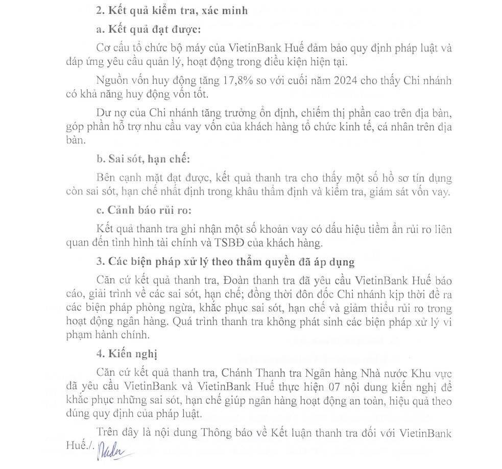 Nguồn: Thông báo KLTT số 132 ngày 20/5/2026 của Thanh tra NHNN