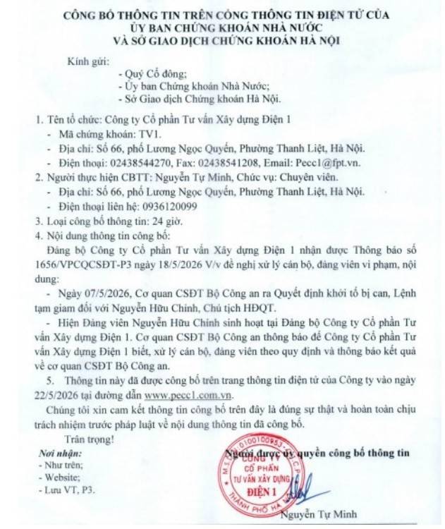 Phía doanh nghiệp cho biết đang tiến hành các thủ tục xử lý nhân sự theo quy định nội bộ và sẽ thông báo kết quả về cơ quan điều tra .
