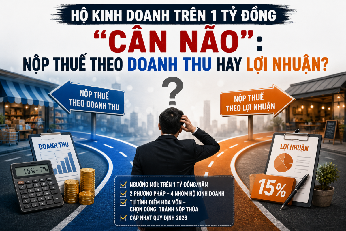 Hộ kinh doanh trên 1 tỷ đồng cân não: Nộp thuế theo doanh thu hay lợi nhuận?