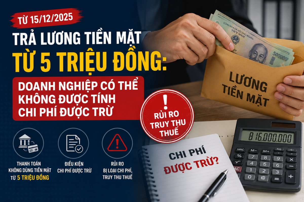 Trả lương tiền mặt từ 5 triệu đồng