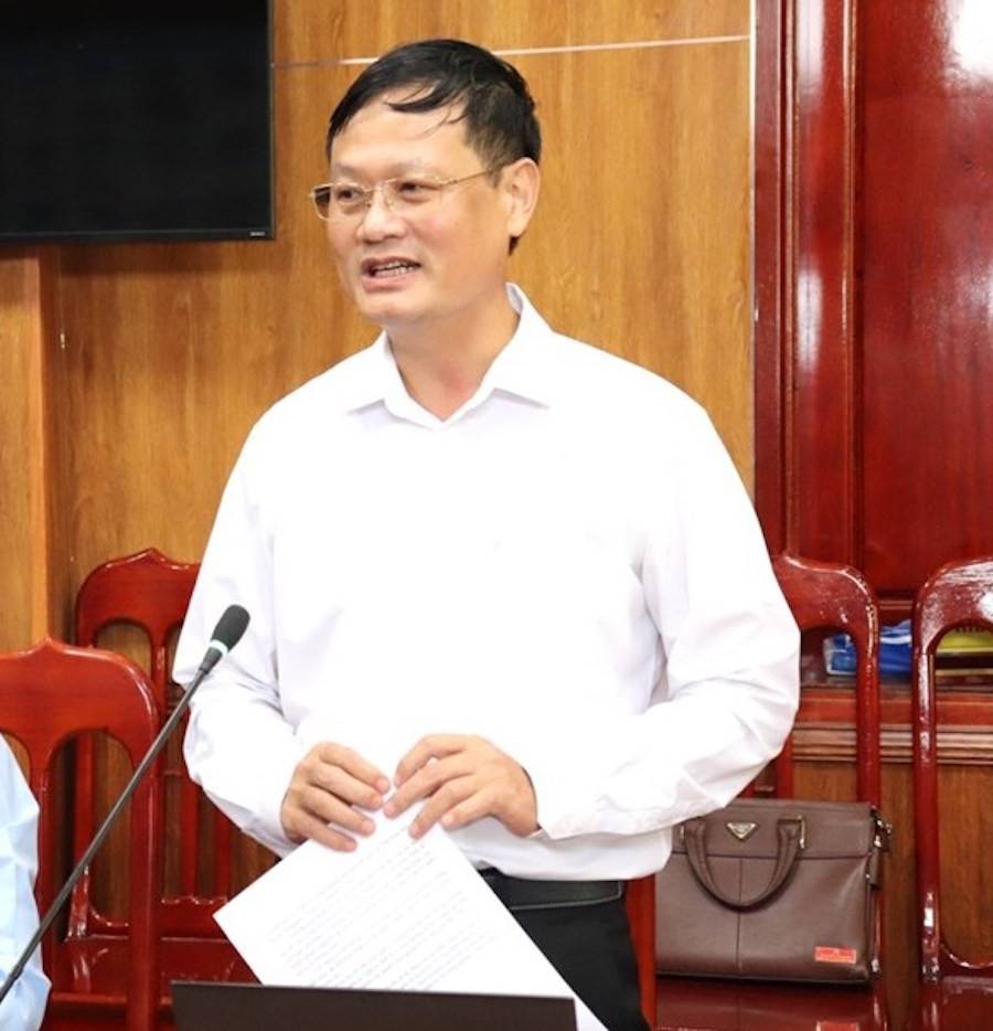 Giám đốc Sở Khoa học và Công nghệ Nghệ An Nguyễn Quý Linh phát biểu tại buổi làm việc