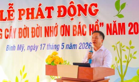 Xã Bình Mỹ ra quân “Ngày Chủ nhật xanh” lan tỏa phong trào trồng cây vì môi trường xanh