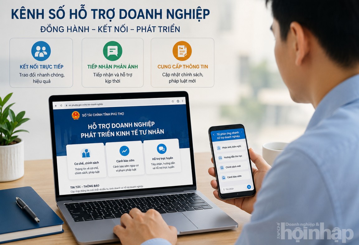 Phú Thọ thiết lập kênh số hỗ trợ doanh nghiệp