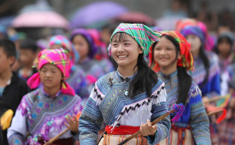 Màn đồng diễn Sênh tiền 1.000 học sinh tạo điểm nhấn tại Festival Bắc Hà 2026
