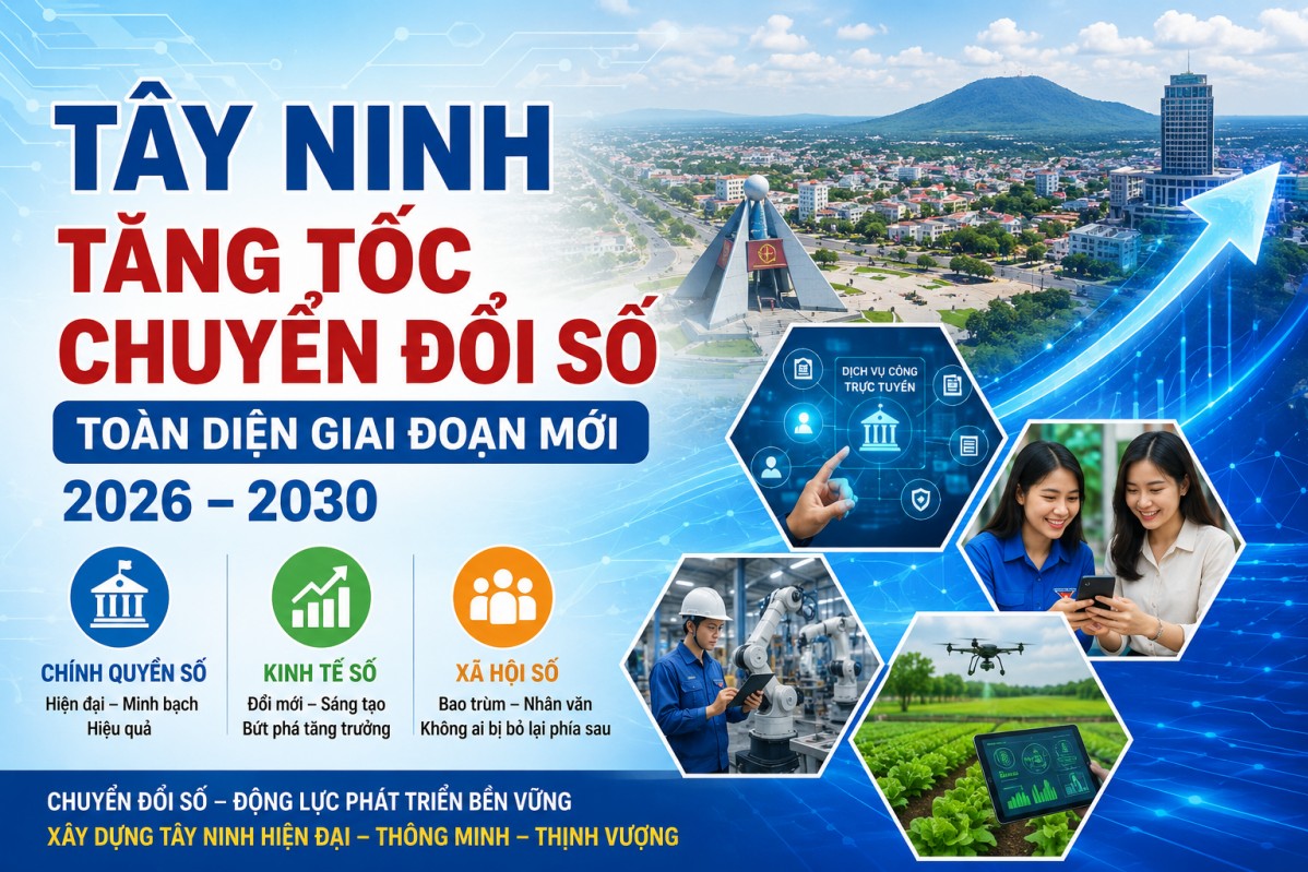 Tây Ninh tăng tốc chuyển đổi số toàn diện giai đoạn mới