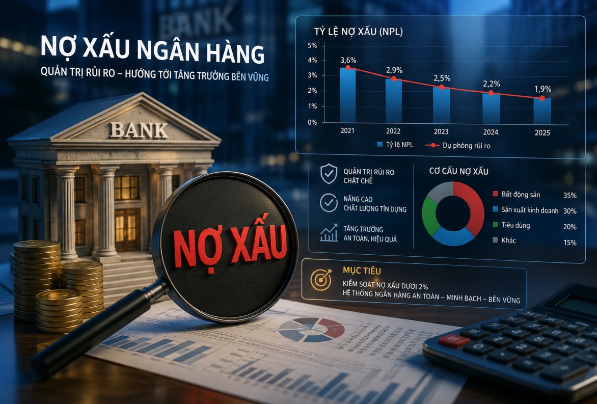 Đằng sau đà hạ nhiệt của nợ xấu là áp lực rủi ro chưa được giải tỏa