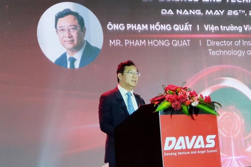 iện trưởng Viện Đổi mới sáng tạo Quốc gia Phạm Hồng Quất phát biểu tại lễ khai mạc DAVAS 2026