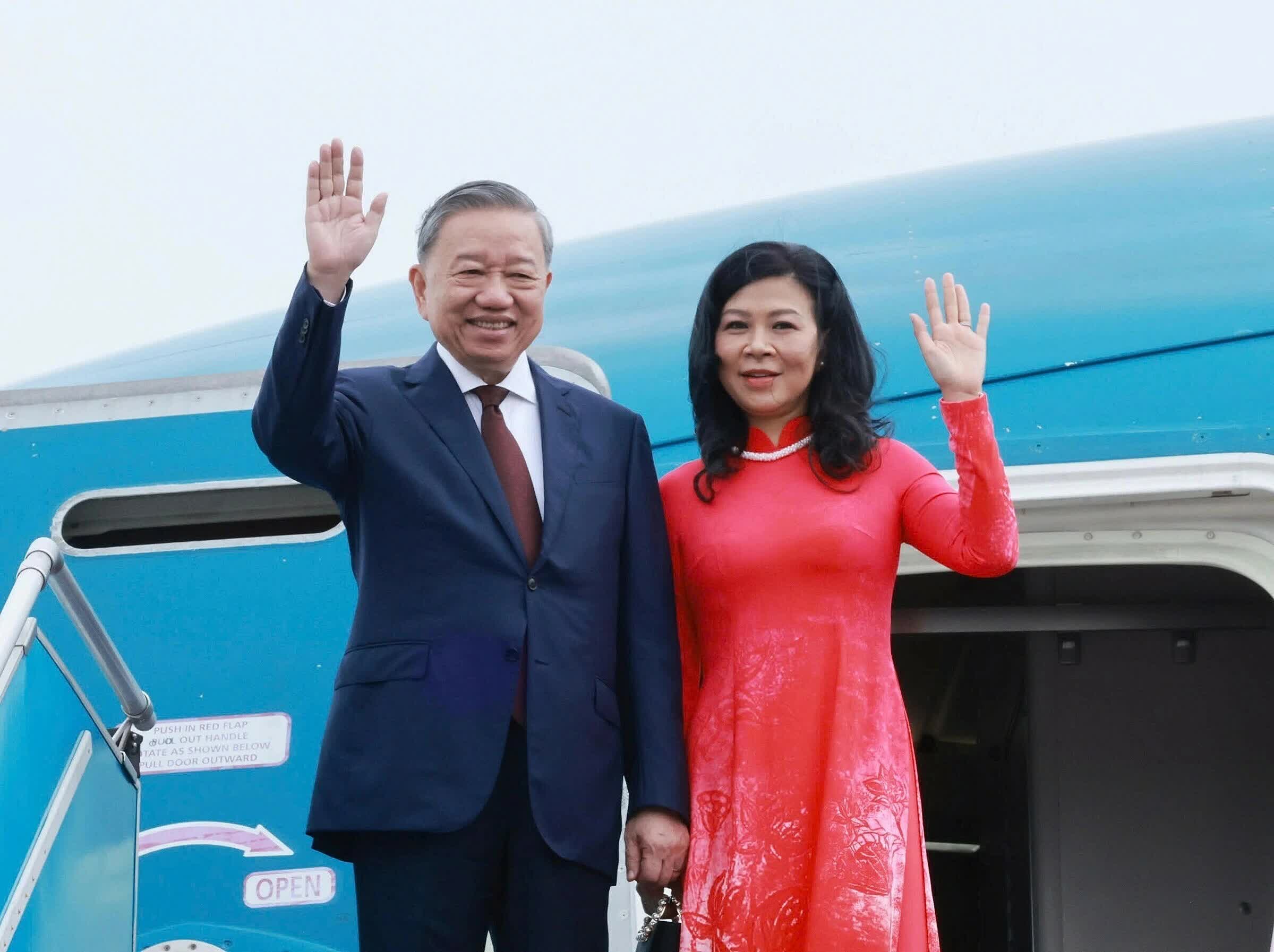 Tổng Bí thư, Chủ tịch nước Tô Lâm và Phu nhân lên đường thăm chính thức Thái Lan