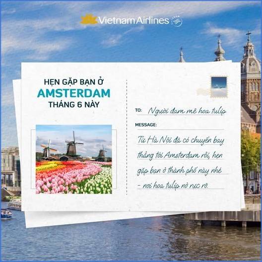 Vietnam Airlines khai trương đường bay thẳng Hà Nội - Amsterdam từ tháng 6/2026