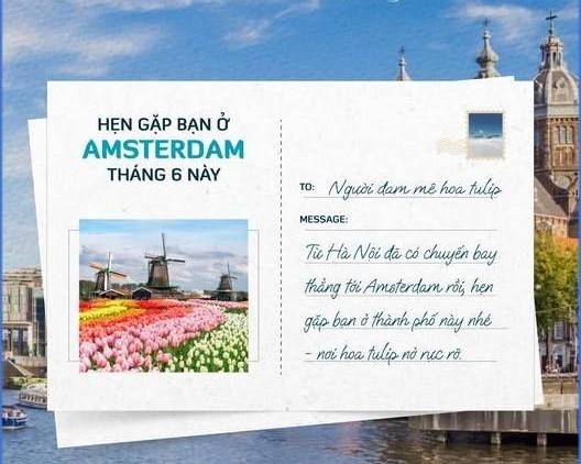 Vietnam Airlines khai trương đường bay thẳng Hà Nội - Amsterdam từ tháng 6/2026