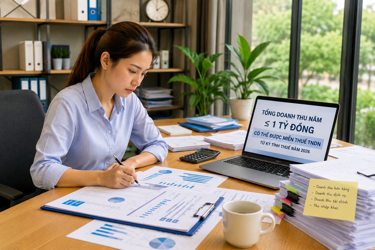 Doanh nghiệp có doanh thu 1 tỷ đồng trở xuống cần làm gì để được miễn thuế TNDN?