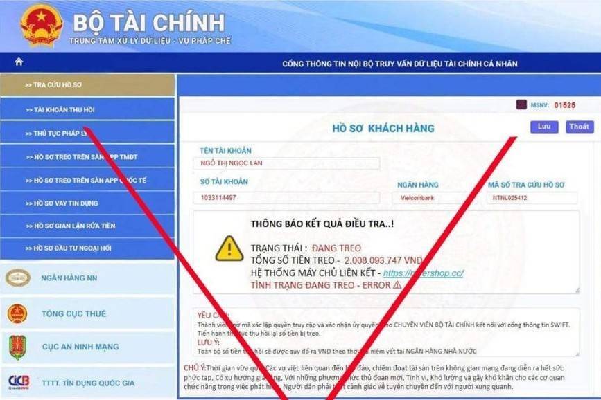 Bộ Tài chính chuyển Bộ Công an danh sách website giả mạo để xử lý