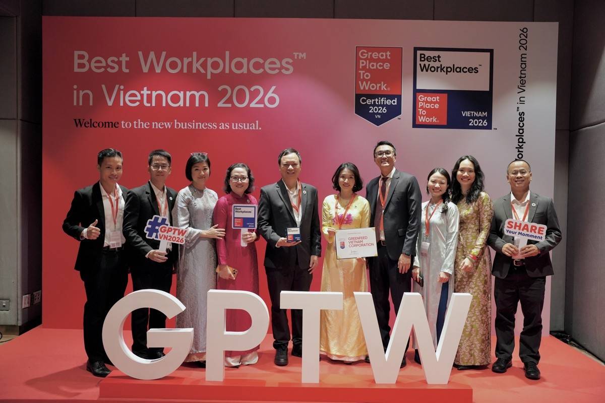 Greenfeed vào Top nơi làm việc tốt nhất Việt Nam 2026