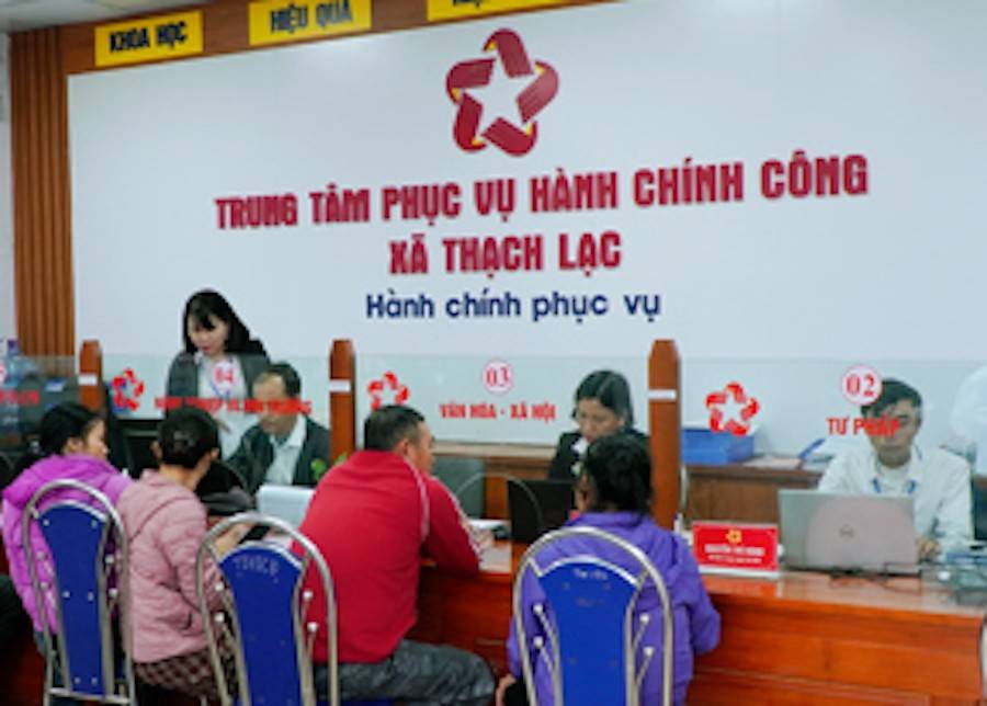 Trung tâm phục vụ hành chính công xã Thạch Lạc (Hà Tĩnh)