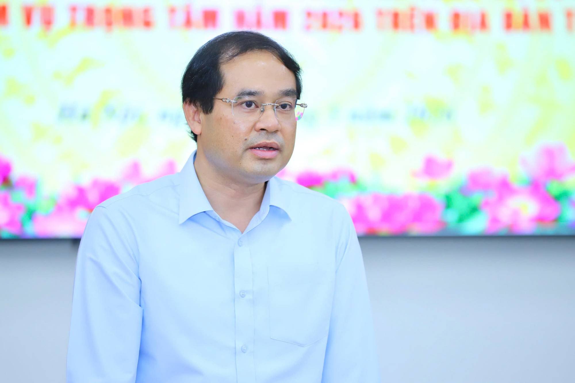 Bí thư tỉnh ủy Thái Nguyên Trịnh Xuân Trường phát biểu tại buổi làm việc.