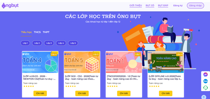 Sản phẩm công nghệ giáo dục Ông Bụt AI. Ảnh chụp màn hình.