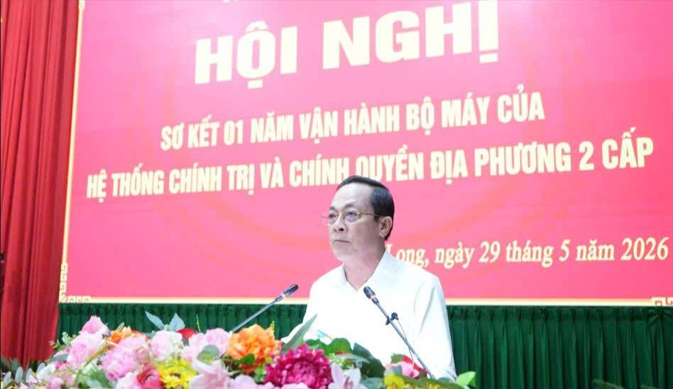Đồng chí Lâm Minh Đằng - Phó Bí thư Tỉnh ủy phát biểu khai mạc hội nghị