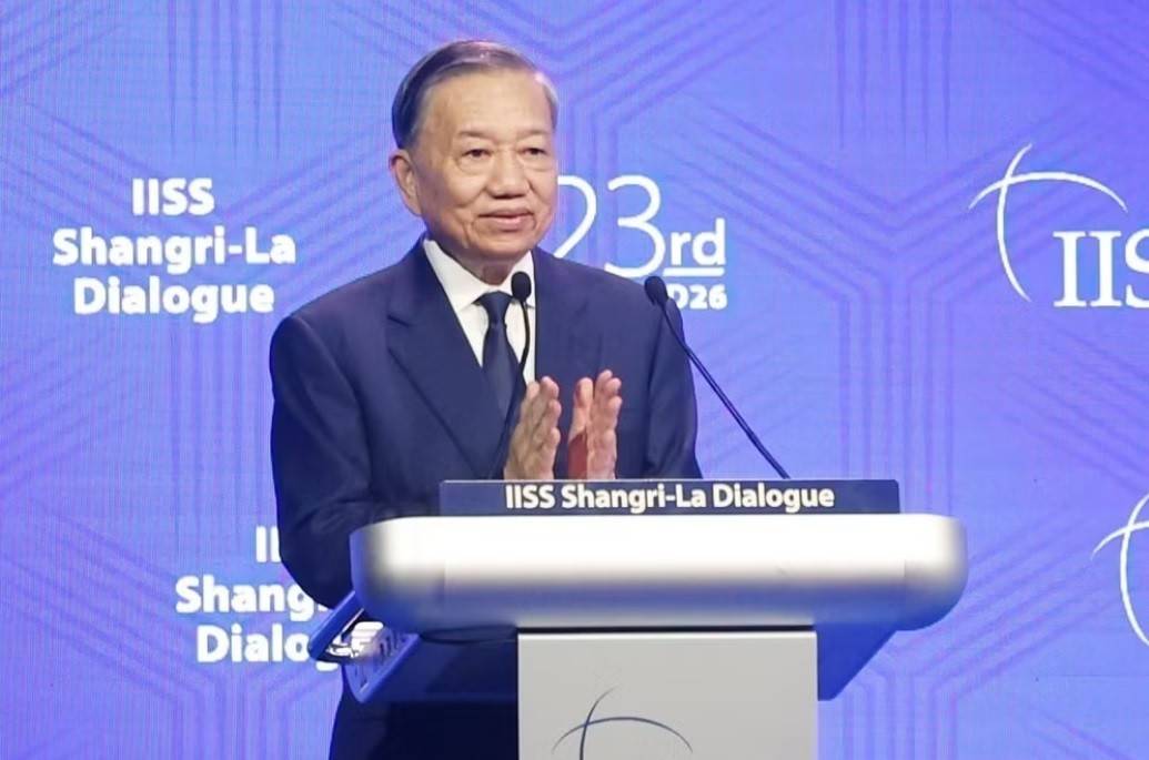Tổng Bí thư, Chủ tịch nước Tô Lâm phát biểu dẫn đề tại Đối thoại Shangri-La lần thứ 23. (Ảnh: TTXVN)