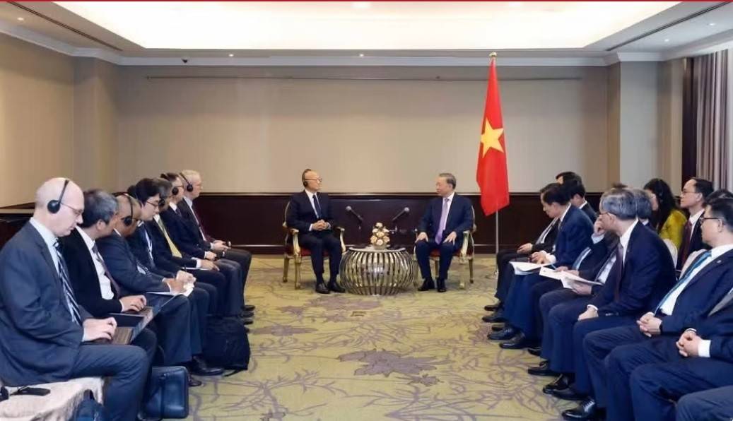 Tổng Bí thư, Chủ tịch nước Tô Lâm tiếp Chủ tịch Ngân hàng Phát triển châu Á (ADB), ông Masato Kanda. (Ảnh: nhandan.vn)