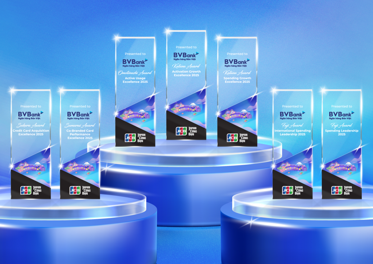 BVBank ghi dấu ấn mạnh mẽ tại 7 hạng mục giải thưởng của JCB