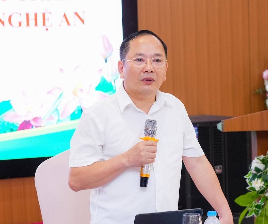 Ông Võ Trọng Phú - Phó Giám đốc Sở Khoa học và Công nghệ tỉnh Nghệ An phát biểu tại hội thảo
