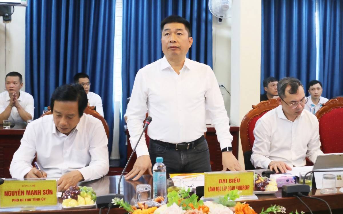 Phú Thọ cam kết gỡ vướng cho 6 dự án hơn 18.800 tỷ đồng của Sun Group